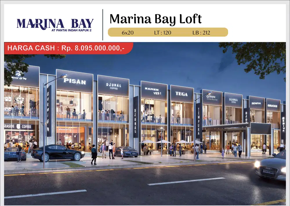 Rukan 2 Lantai Marina Bay di PIK 2