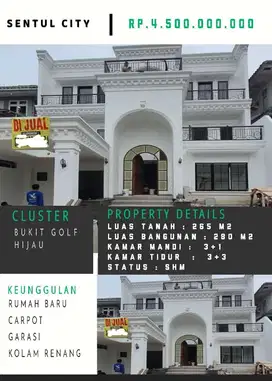 Dijual Rumah Bangunan Baru White House Di Sentul City - Sentul City