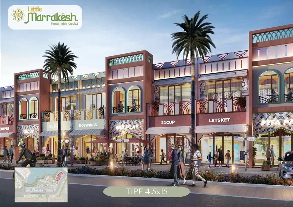 Rukan 2 Lantai Little Marrakesh di PIK 2