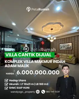 Dijual Villa Full Furnish Di Komp Villa Makmur Indah  Adam Malik