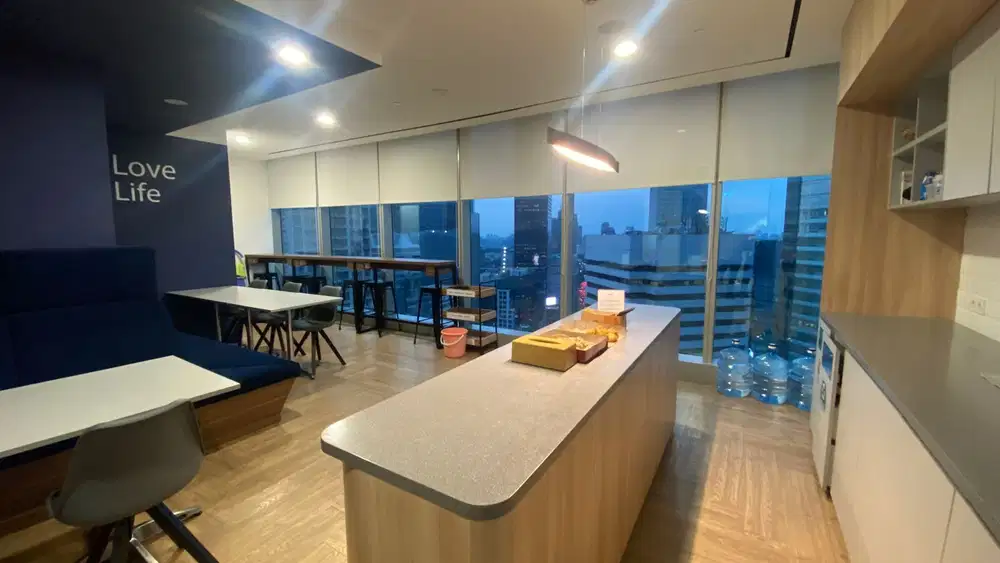 SEWA KANTOR DI JAKARTA SELATAN SUDIRMAN 530M2 FURNISHED 350K NEGO