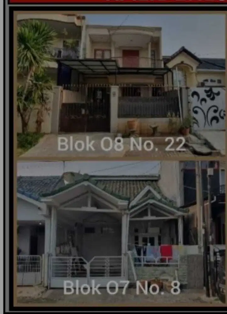 DiJual Rumah 2 Kavling Depan Belakang Aset Bank Di Citra Garden 2