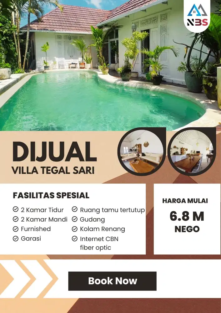 Dijual Villa tegal sari pantai berawa canggu dekat pantai