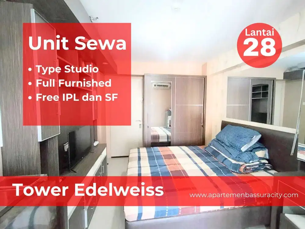 Sewa type studio furnished apartment Bassura City