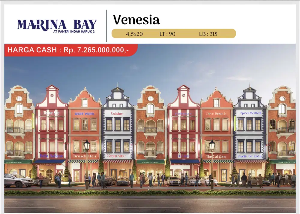 Rukan 3 Lantai Marina Bay di PIK 2