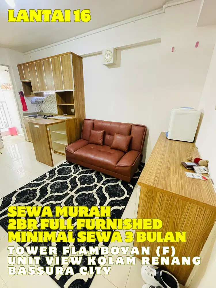 SEWA MURAH 2BR FURNISHED KEREN TOWER F APARTEMEN BASSURA CITY