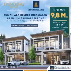 Dijual Rumah DP Ringan Terlebar di Gading Serpong Menteng Grand