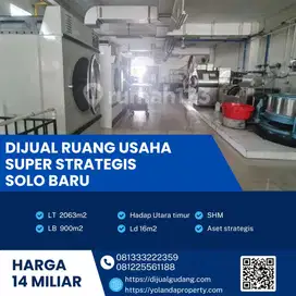 Dijual Cepat! Tanah + Bangunan Komersial 2.063 m² Solo Baru Lokasi Strategis