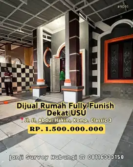 Dijual Rumah Fully Funish Setiabudi Dekat USU