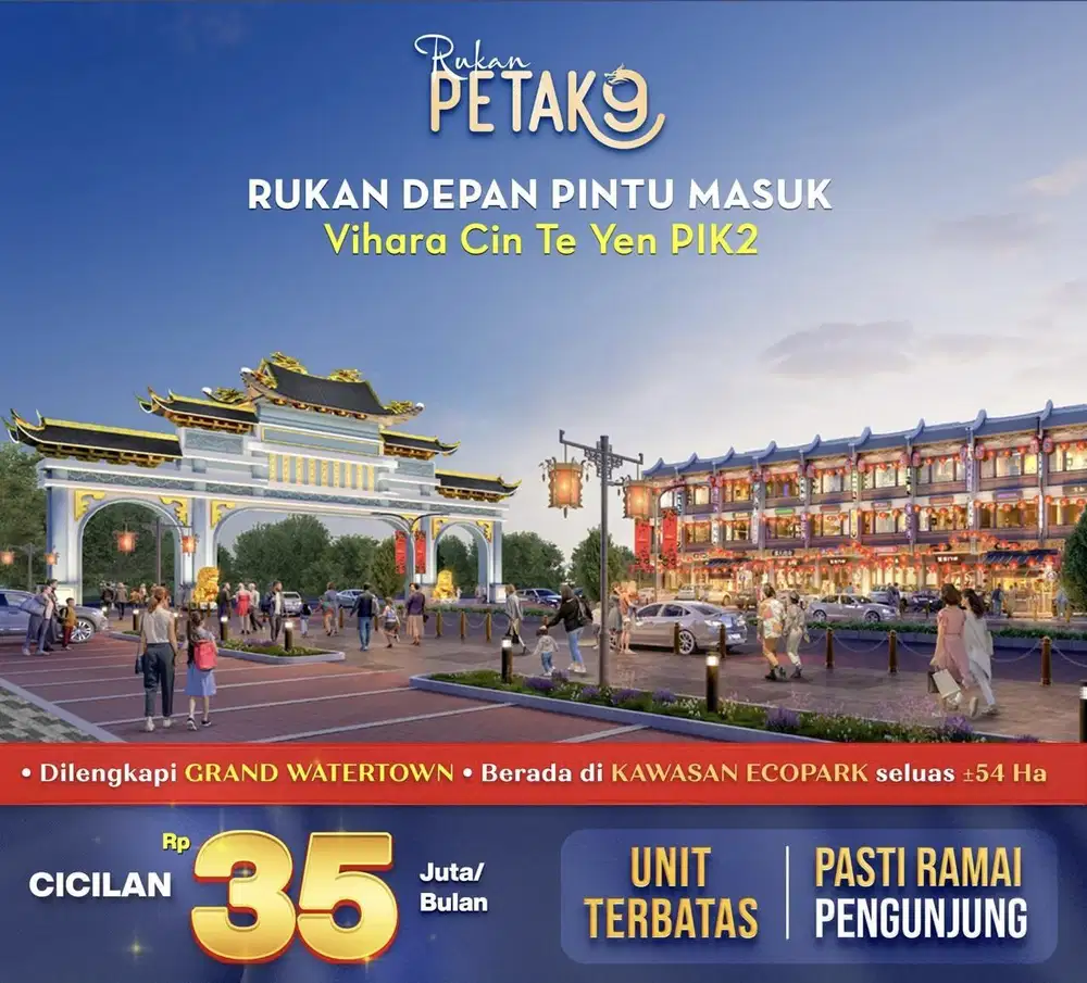 Rukan Petak 9 - 3 Lantai di PIK 2