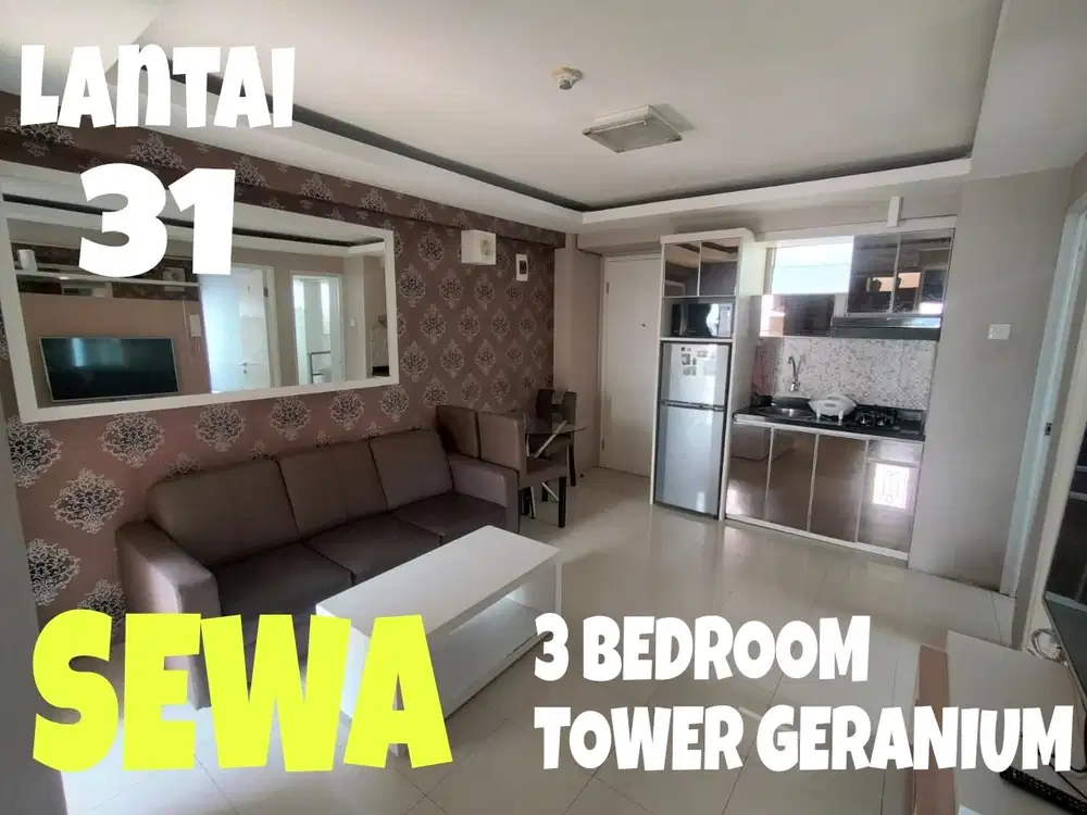 SEWA MURAH 3BR FURNISHED BAGUS TOWER G APARTEMEN BASSURA CITY