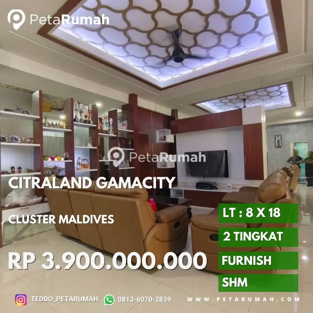Rumah Villa citraland gamacity cluster maldives