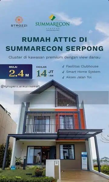 Rumah 2lantai ready stok summarecon gading serpong Strozzi new leonora