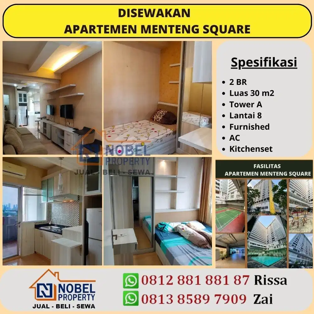 Disewakan Apartemen Menteng Square Furnished 2BR