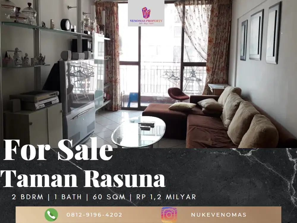 Dijual Apartemen Taman Rasuna 2BR Tower 16 (Depan) High Floor