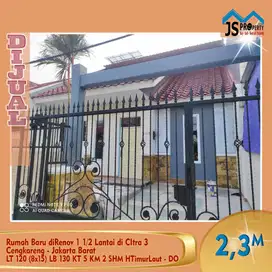 DIJUAL Rumah Baru Renov 1 1/2 Lantai di CItra 3 Cengkareng JakBar - DO
