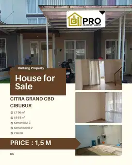 DIJUAL RUMAH DI CBD CITRA GRAN CIBUBUR DEKAT TOL JATIKARYA