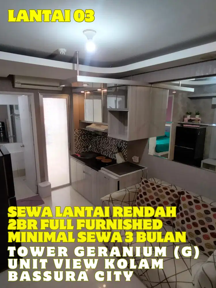 SEWA 2BR FURNISHED KEREN  LT RENDAH TOWER G APARTEMEN BASSURA CITY