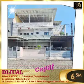 DIJUAL CEPAT RUMAH HOOK 2 1/2 Lantai di Citra Garden 3 Cengkareng - AP