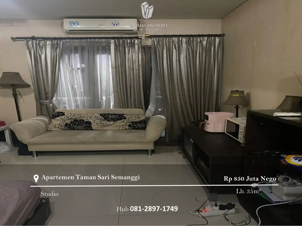 Dijual Apartement Taman Sari Semanggi Studio Furnished Lantai Tinggi