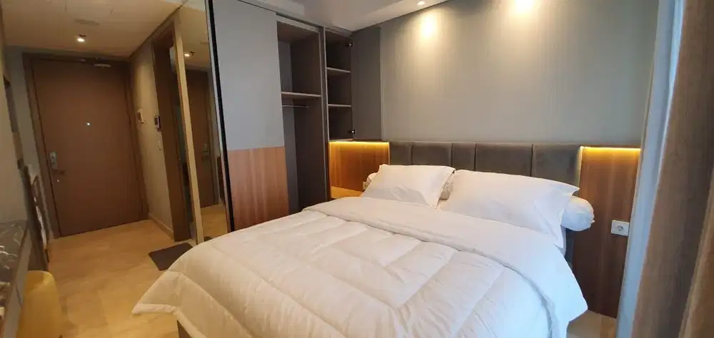 Fully furnish sewa apartmen pik goldcoast type studio 28m2 murah