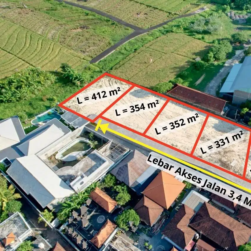 Tanah kavling padonan canggu