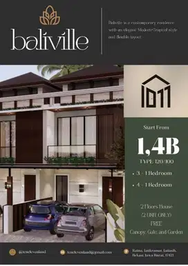 Dijual rumah baru di perumahan Jatibening Bekasi