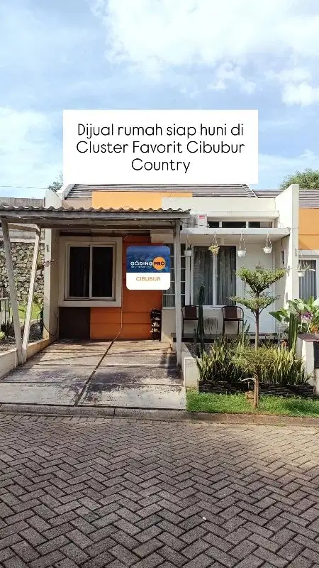 Dijual rumah nyaman siap huni di Cluster Favorit Cibubur Country
