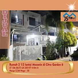DIJUAL Rumah 2 1/2 lantai Mezanin di Citra Garden 6 - SS