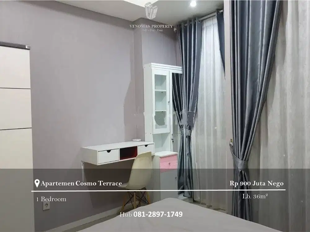 Dijual Apartement Cosmo Terrace 1BR Full Furnished