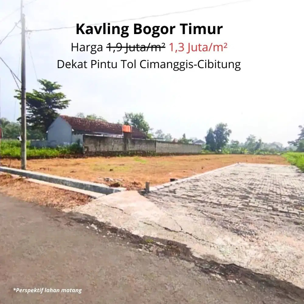 Tanah Perumahan SHM Per Unit, Dekat Tol Cimaci