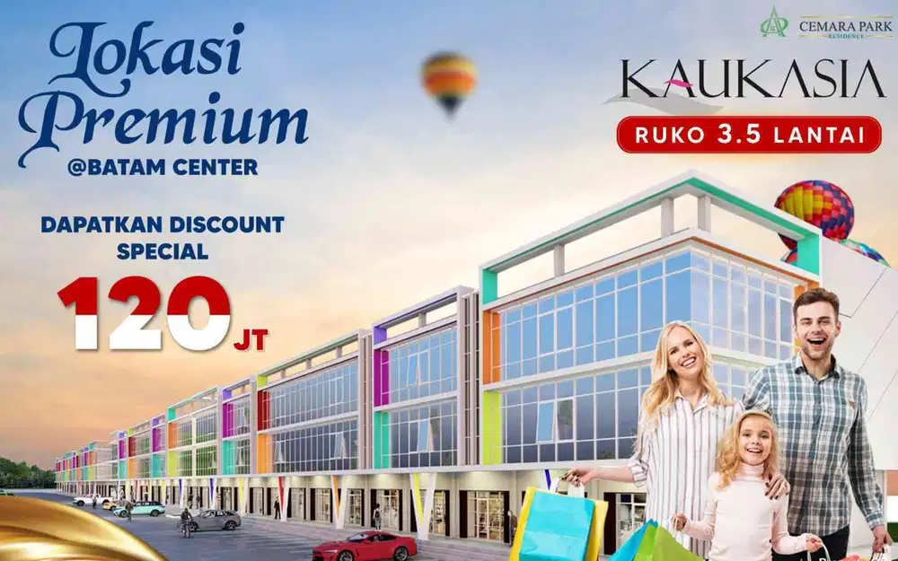 Ruko 3,5 lantai Kaukasia Batam Center Dijual