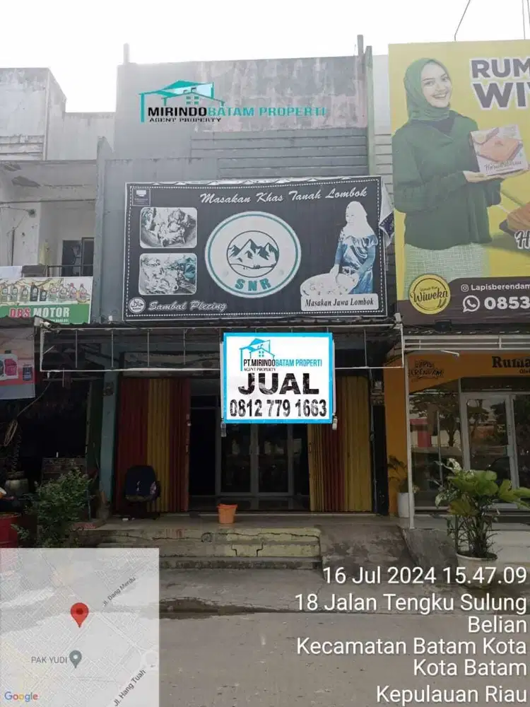 DIJUAL 950JUTA RUKO BUNGA RAYA - BATAM CENTRE