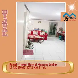DIJUAL Rumah 1 lantai Hoek di Menceng JakBar - YL