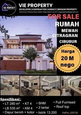 DIJUAL RUMAH MEWAH FULL FURNISHED DI CIBUBUR CITRA GRAN