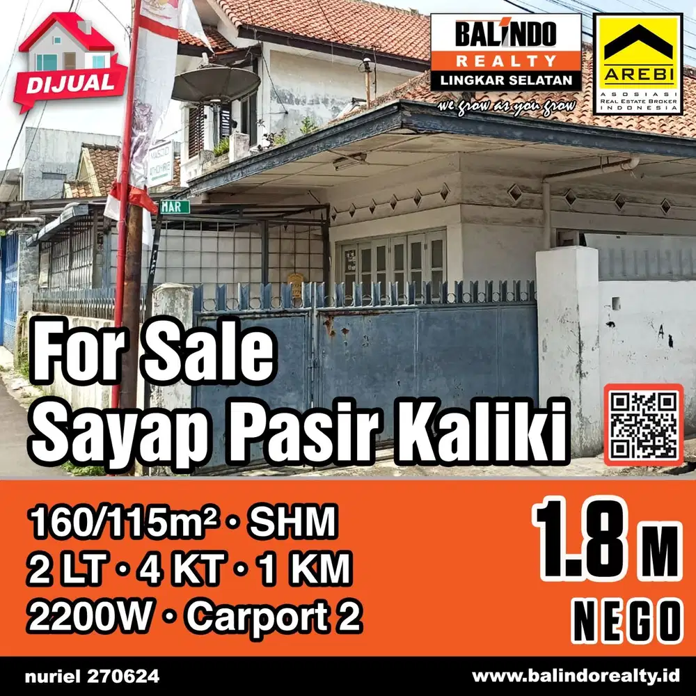 Sayap Pasir Kaliki Bandung Kota, SHM, Murah, Jarang Ada
