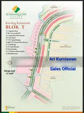 Kavling komersial by summarecon serpong dikelilingi brand besar 17jt/m