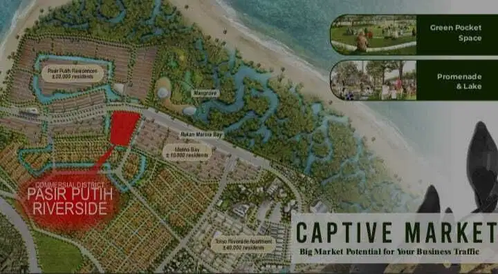 Dijual Kavling Pik2 Pasir Putih Riverside Uk 12x30