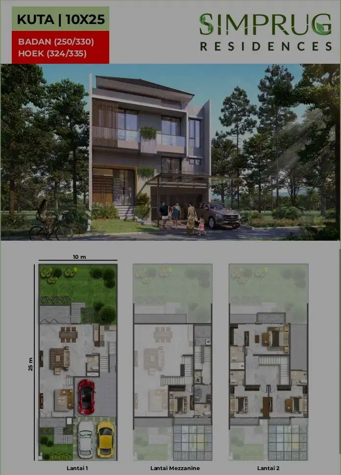 Dijual Rumah Cluster Simprug Residences Uk 10x25 Badan Type Kuta PIK2