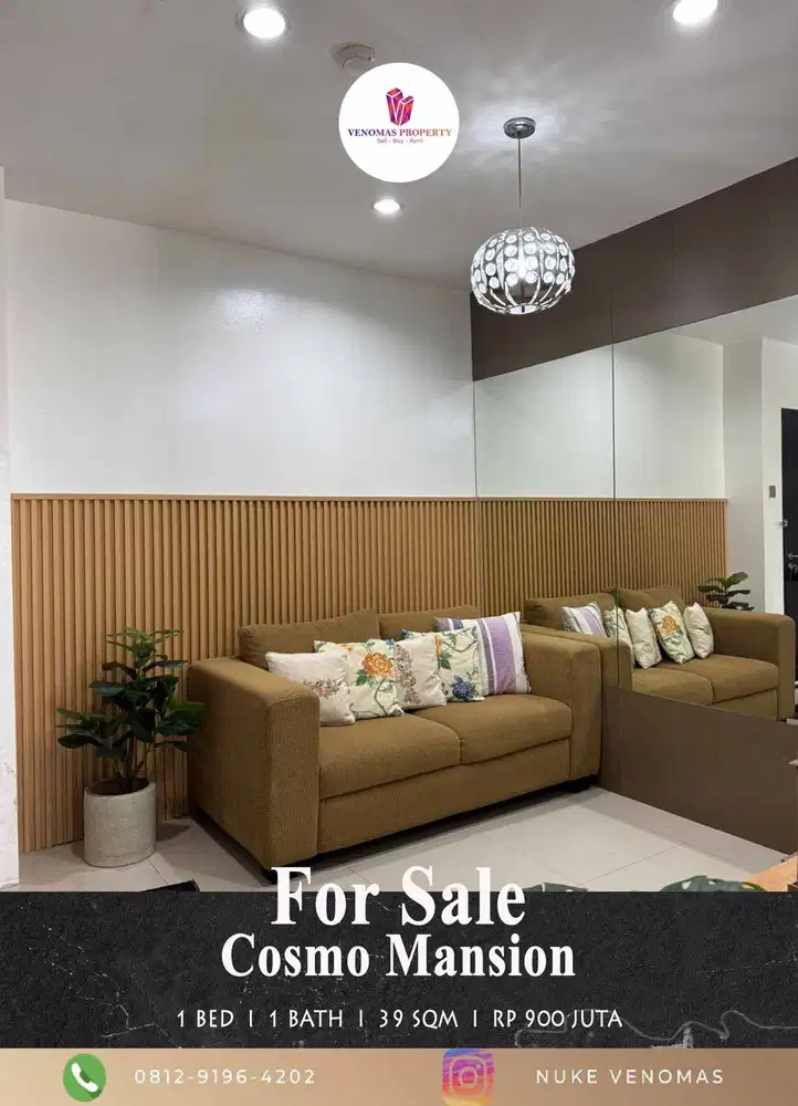 Jual Apartemen Cosmo Mansion Thamrin City 1 Bedroom Furnished