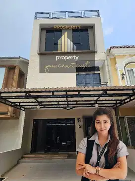 Rumah Cluster Bangunan Mandiri 4 lantai Layout maksimal
