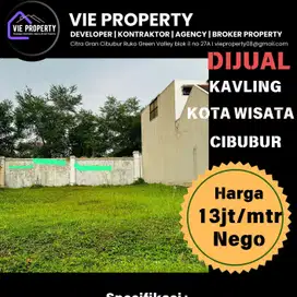 Dijual Kavling dalam cluster terdepan kota wisata cibubur