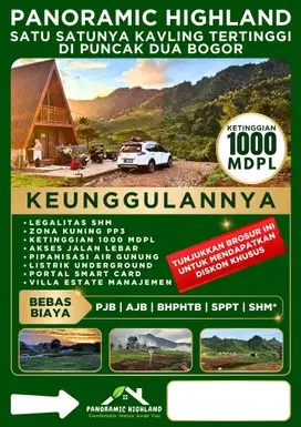 Tanah Kavling Murah Dekat Banyak Wisata Alam di Puncak 2 Bogor