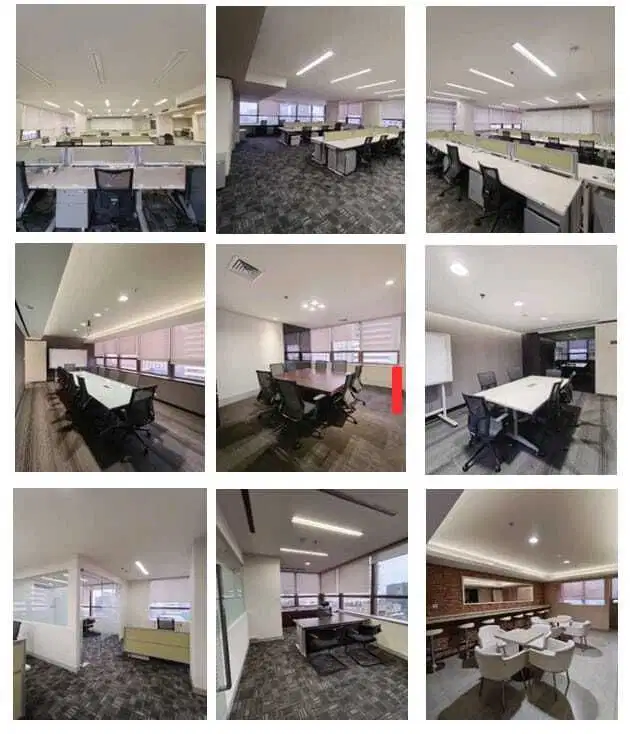 SEWA KANTOR GEDUNG JAYA FURNISH LUAS 827 SQM