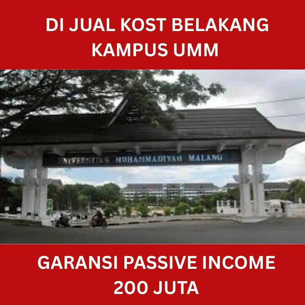 DIJUAL KOST OKUPANSI TINGGI 4 MENIT KE KAMPUS