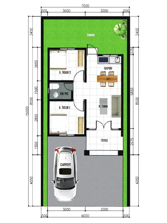 Moyudan Sleman, Info Rumah Yogya Model Bali Style Type 50
