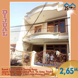 DIJUAL Rumah 2 1/2 Lantai di Tanjung Duren Jakarta Barat - DO