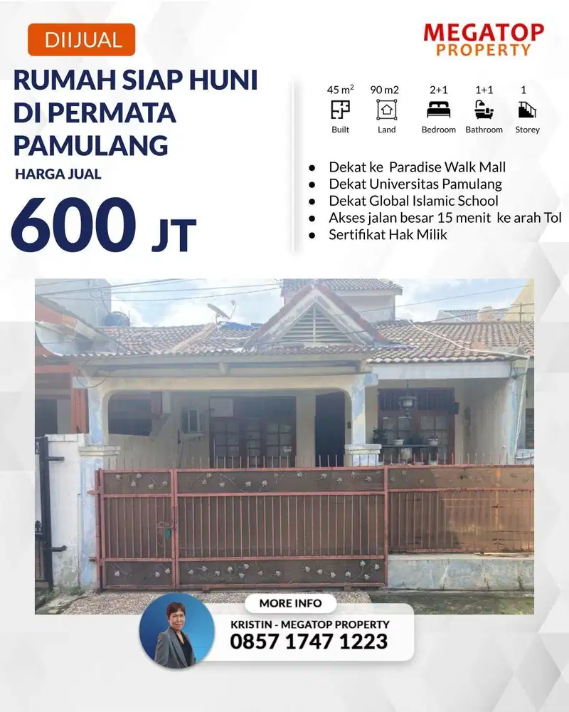 Rumah Dijual Murah di Permata Pamulang Dekat UNPAM