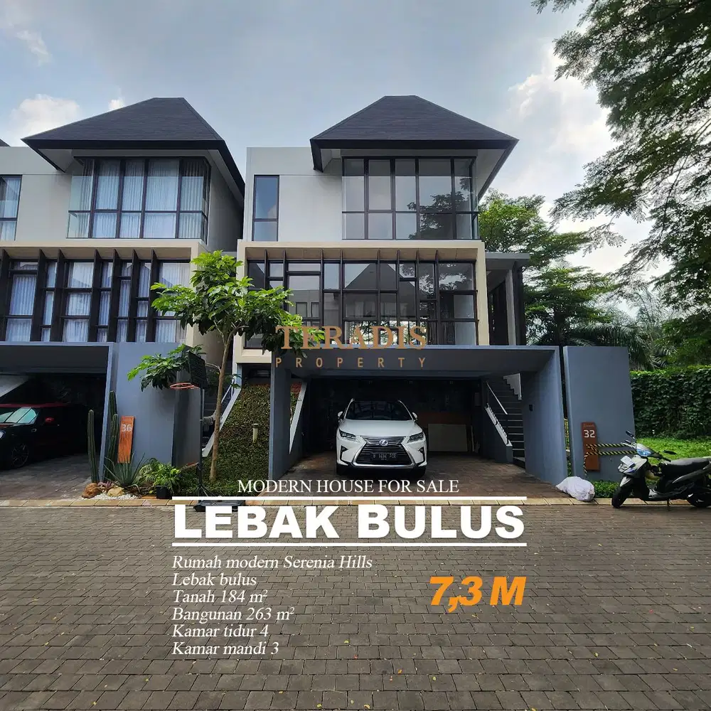 DIJUAL RUMAH MODERN DI DAERAH LEBAK BULUS