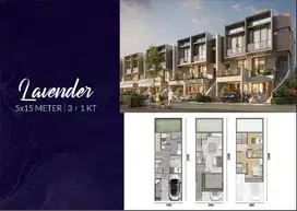 Sewa Rumah Golf Island PIK Luas 5x15 3 kamar Full Furnished 200Jt